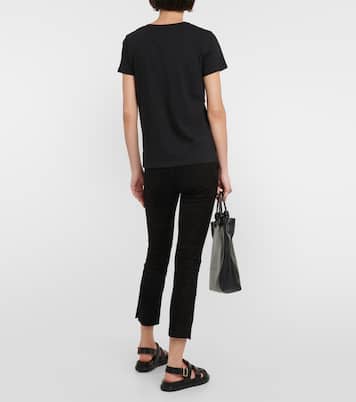 T-shirt in cotone con scollo a V | Vince