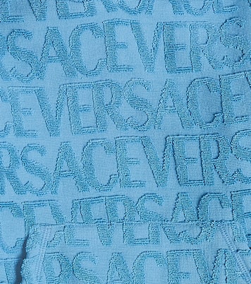Felpa in jacquard di cotone con logo | Versace Kids