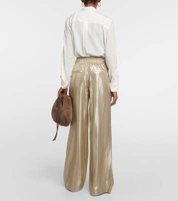 Pantalon ample métallisé | Brunello Cucinelli