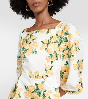 Abito midi Gabby in taffeta e faille | Emilia Wickstead