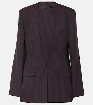 Herringbone chalk stripe blazer | Victoria Beckham