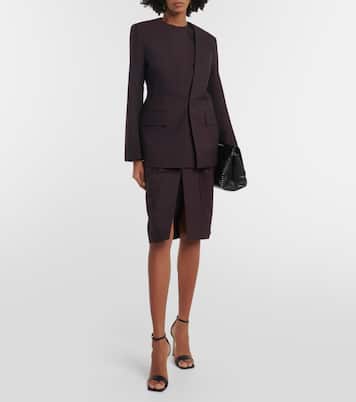Herringbone chalk stripe blazer | Victoria Beckham