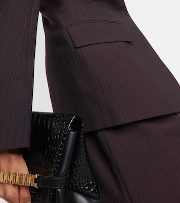 Herringbone chalk stripe blazer | Victoria Beckham