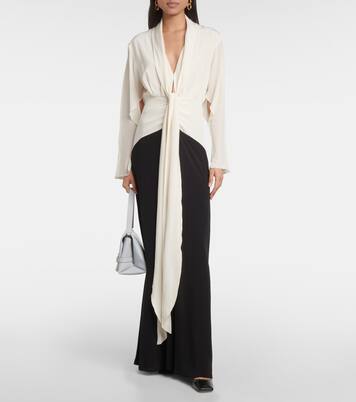 Sac Chain Pouch en cuir embossé | Victoria Beckham