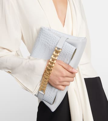 Sac Chain Pouch en cuir embossé | Victoria Beckham