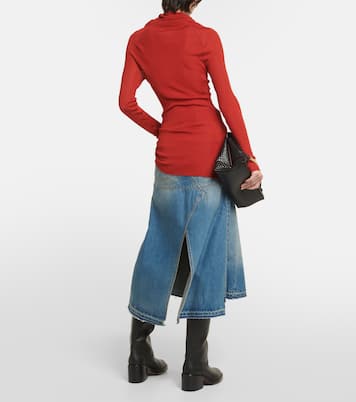 Top de cuello alto de punto acanalado | Victoria Beckham
