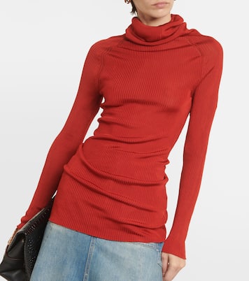 Top de cuello alto de punto acanalado | Victoria Beckham