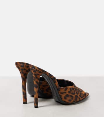 Mules Goldie 110 à motif léopard | Saint Laurent