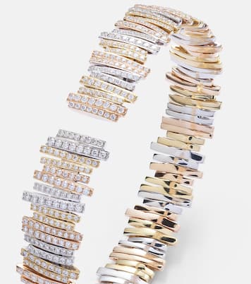 Bracelet en or jaune, blanc, rose 18 ct et diamants | Suzanne Kalan