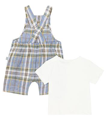 Baby checked playsuit and T-shirt set | Il Gufo