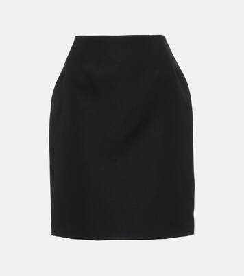 Wool grain de poudre miniskirt | Versace