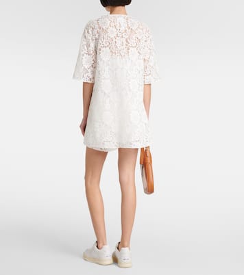 T-Shirt Interlocking G aus Spitze | Gucci