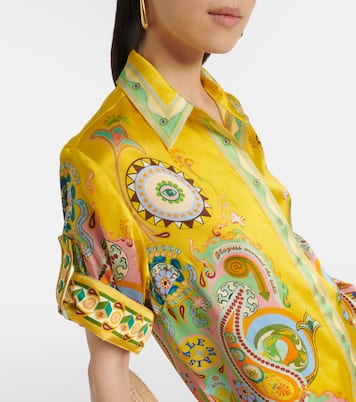 Chemise Pinball imprimée en soie | Alémais