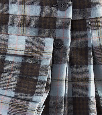 Talissa checked wool skirt | Bonpoint