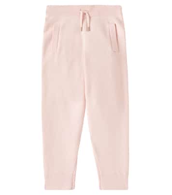 Logo cotton and wool sweatpants | Chloé Kids