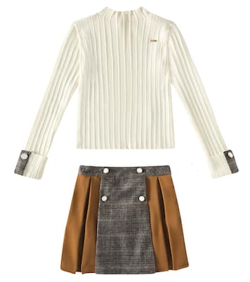 Pullover e gonna a quadri | Patachou
