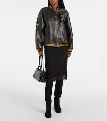 Collegejacke aus Leder | Prada