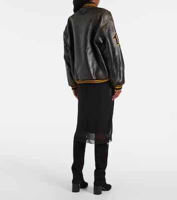 Collegejacke aus Leder | Prada