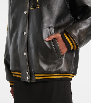 Collegejacke aus Leder | Prada