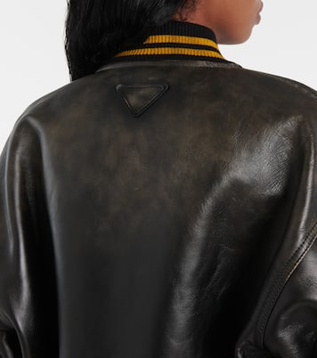 Collegejacke aus Leder | Prada