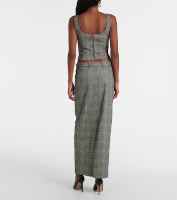 Murray herringbone maxi skirt | Staud