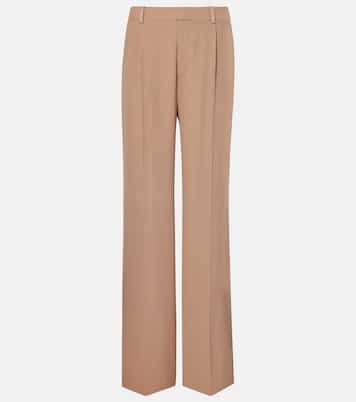 Pantaloni a gamba larga in crêpe di seta | Saint Laurent