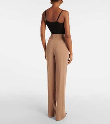 Pantaloni a gamba larga in crêpe di seta | Saint Laurent