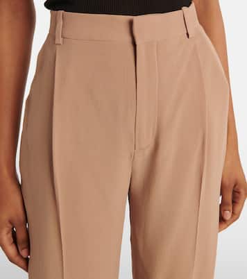 Pantaloni a gamba larga in crêpe di seta | Saint Laurent