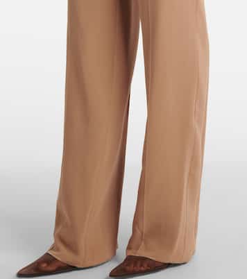 Pantaloni a gamba larga in crêpe di seta | Saint Laurent