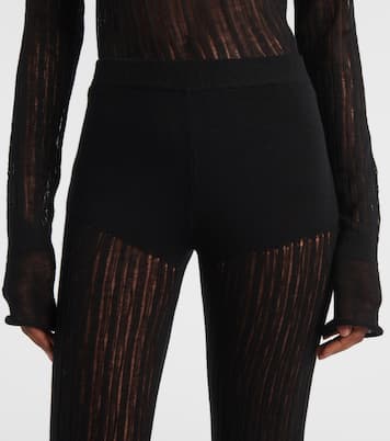 Pantalones flared de piel sintética | Didu