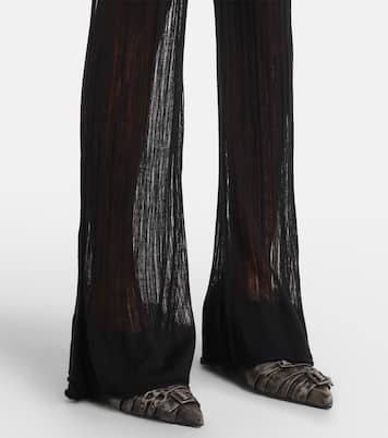 Pantalones flared de piel sintética | Didu