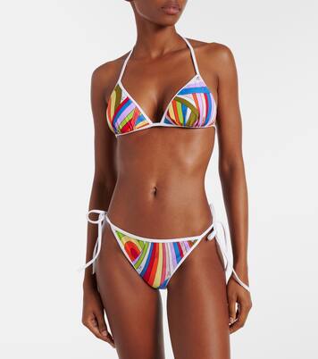 Haut de bikini triangle imprimé | Pucci