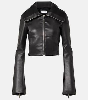 Giacca in pelle cropped | McQueen