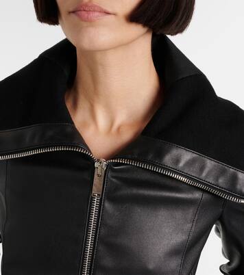 Giacca in pelle cropped | McQueen