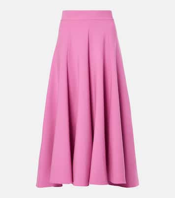 Falda midi de mezcla de lana | Oscar de la Renta