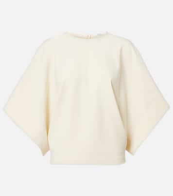 Tenley draped wool-blend crêpe top  | Fforme