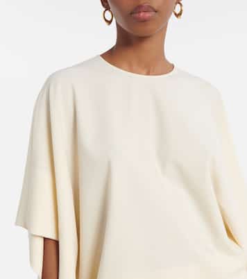 Tenley draped wool-blend crêpe top  | Fforme