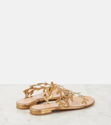 Flavia metallic leather slides | Gianvito Rossi