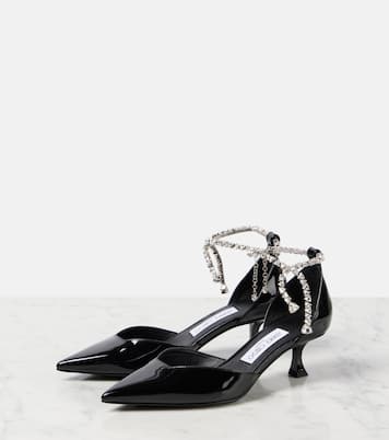 Pumps Stevie 30 in vernice con cristalli | Jimmy Choo