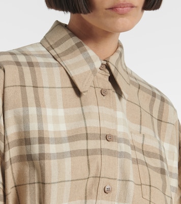 Abito chemisier in misto cotone a quadri | The Attico