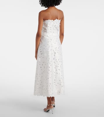 Cocktailkleid Norina aus Satin mit Spitze | Costarellos