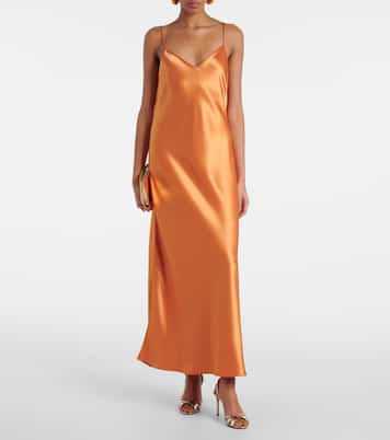 Provence satin slip dress | Galvan