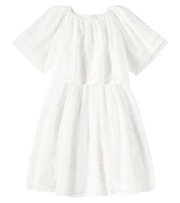 Robe en coton à broderies anglaises | Chloé Kids