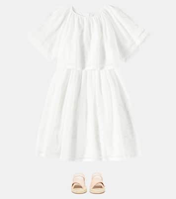 Robe en coton à broderies anglaises | Chloé Kids