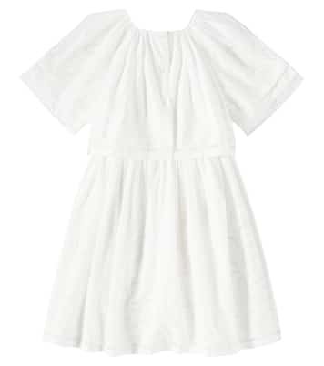 Robe en coton à broderies anglaises | Chloé Kids