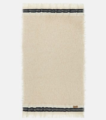 Cicatrice fringed wool-blend blanket | The House of Lyria