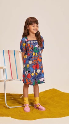Printed cotton romper | Fábula