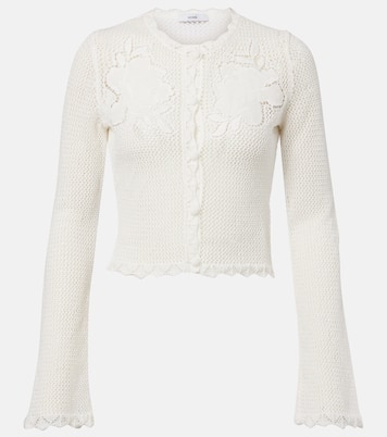 Cardigan in cotone con ricamo | Erdem