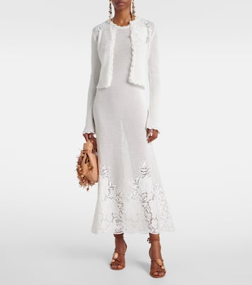 Cardigan in cotone con ricamo | Erdem