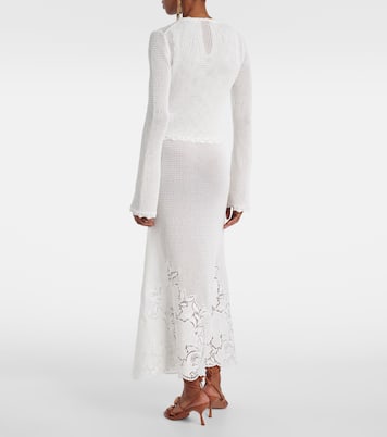 Cardigan in cotone con ricamo | Erdem